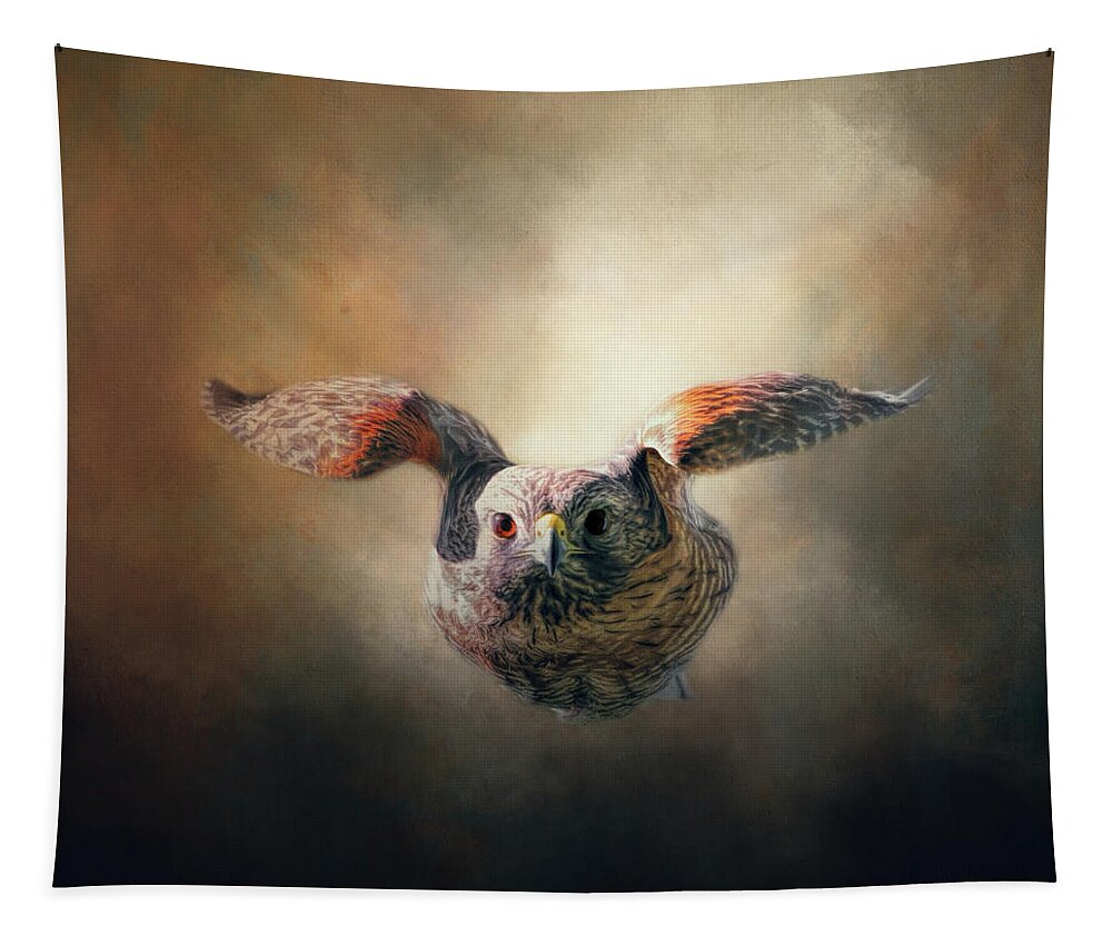 Hawk Tapestry featuring the photograph Full Speed Ahead by Jai Johnson