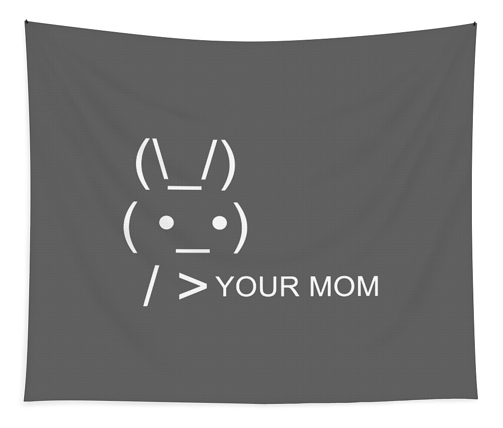 Fun ASCII Bunny Rabbit Meme Holding Your Mom for Christmas present