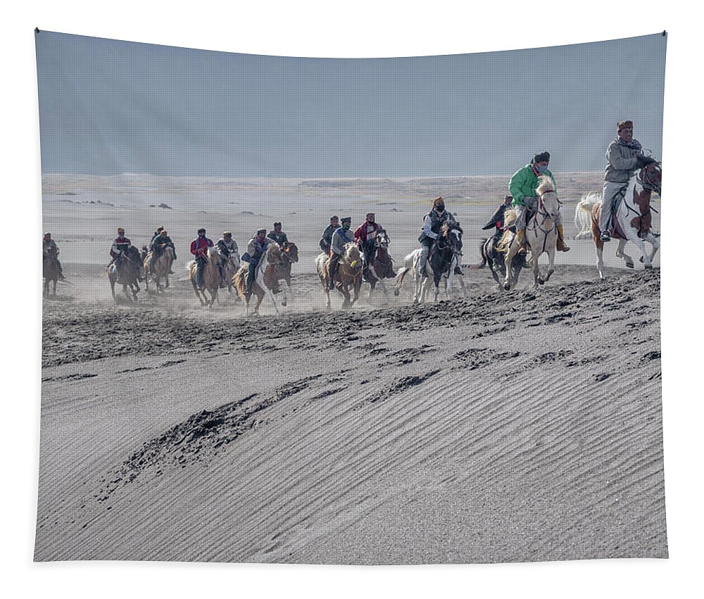 Bromo Tapestry featuring the photograph Fun competition by Anges Van der Logt