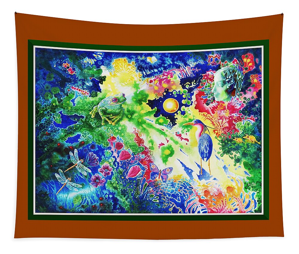 Gaia Tapestry featuring the painting Gaias World by Hartmut Jager