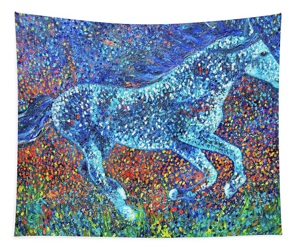  Tapestry featuring the painting Galaxy Hunter by Chiara Magni