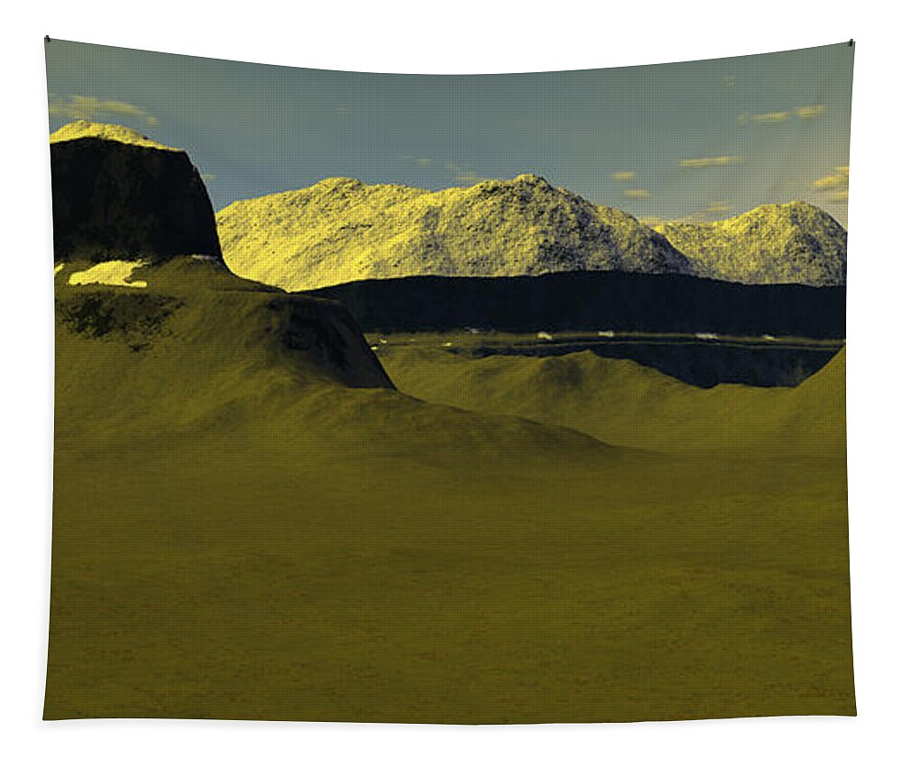 Exoplanet Tapestry featuring the digital art Garden Planet 3 by Bernie Sirelson