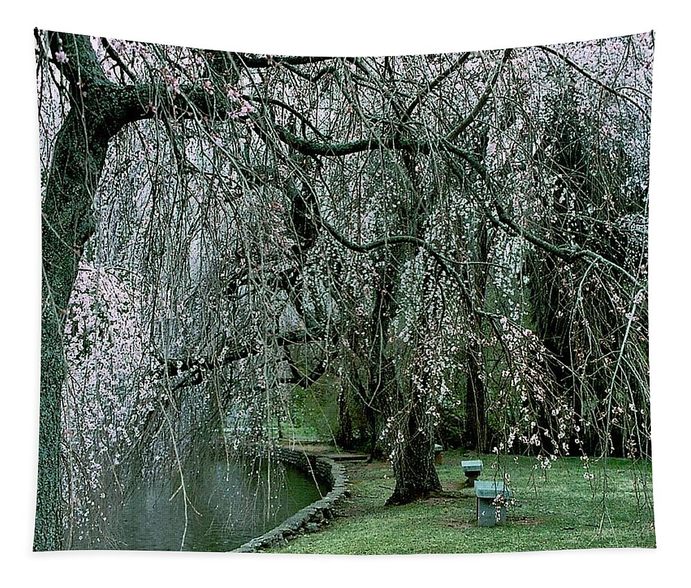 Pink Tapestry featuring the photograph Garden Serenity in Pastels by Mike McBrayer