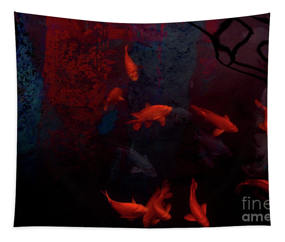 Fish Tapestry featuring the photograph Garibaldi by Katherine Erickson