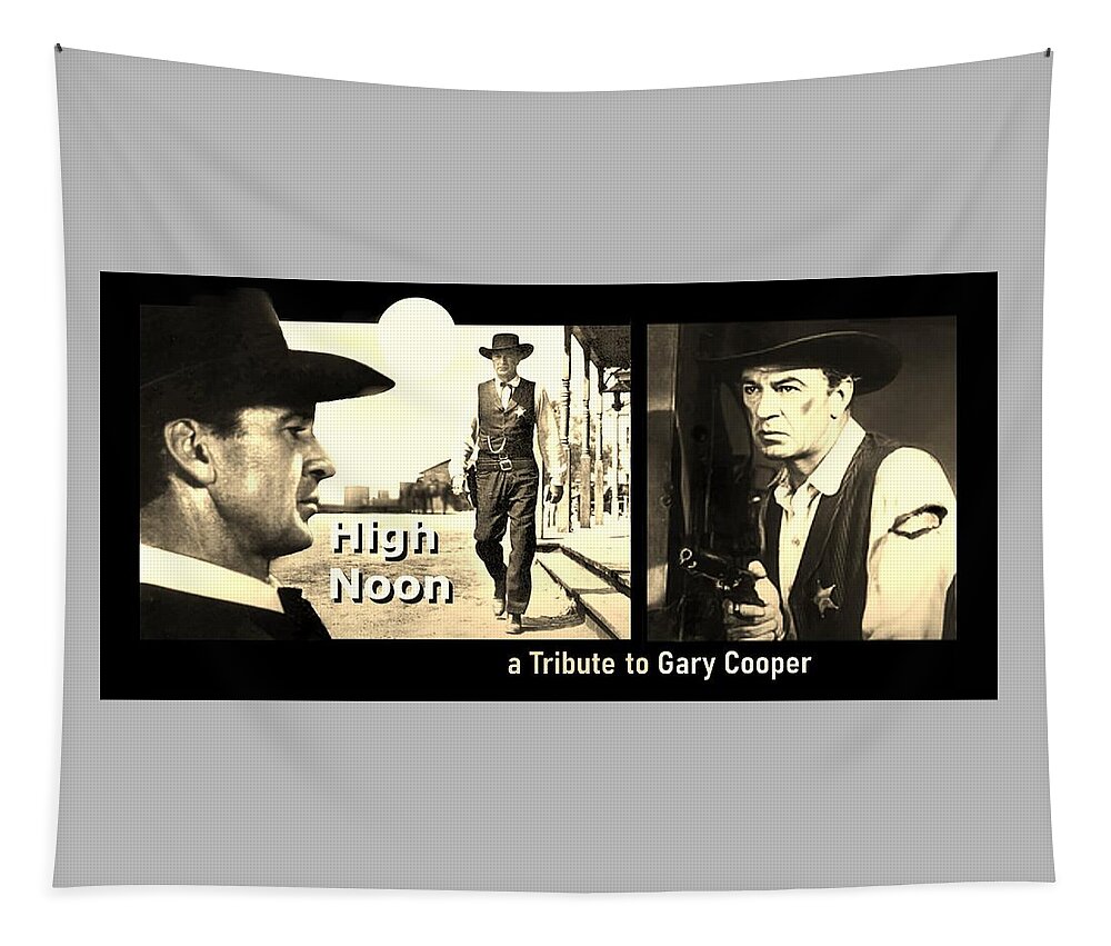 Gary Cooper Tapestry featuring the pyrography Gary Cooper by Hartmut Jager