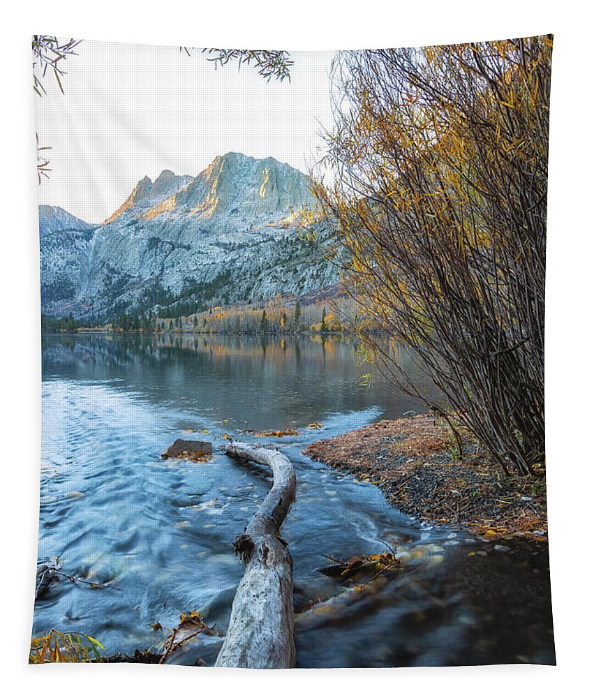 Fall Tapestry featuring the photograph Gate To Silver Lake by Jonathan Nguyen