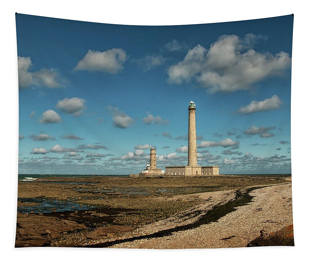 Lighthouse Tapestry featuring the photograph Gatteville Lighthouse 2 by Lisa Chorny