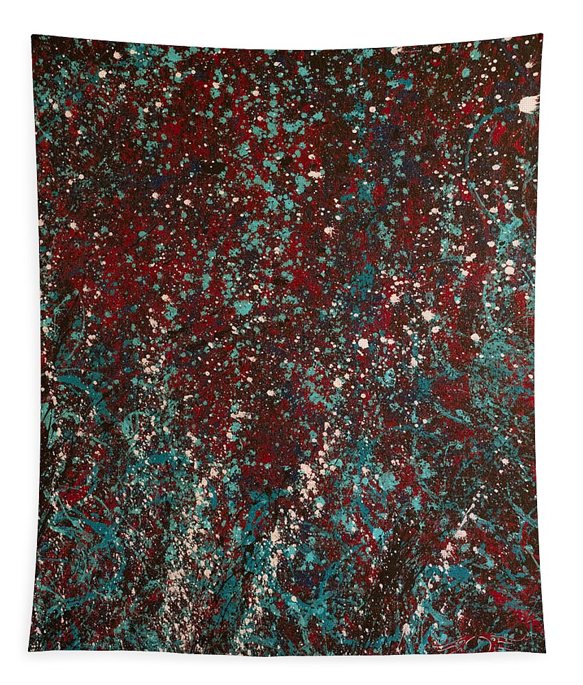 Abstract Tapestry featuring the painting geM by Heather Meglasson Impact Artist