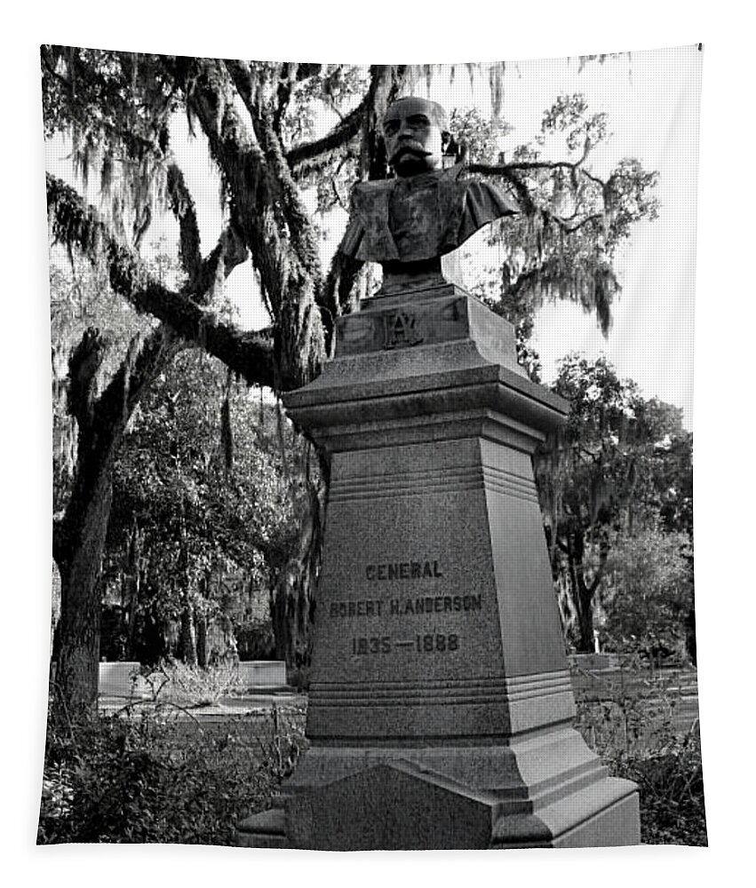 Grave Tapestry featuring the photograph General Robert Anderson by Lee Darnell