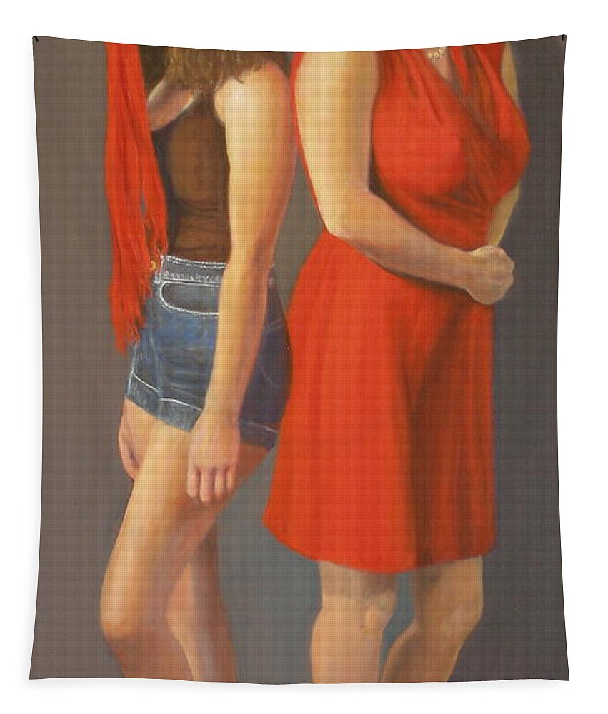 Realism Tapestry featuring the painting Generations #5 by Donelli DiMaria