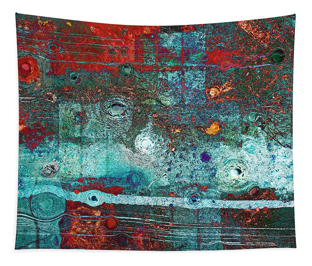 Abstract Tapestry featuring the digital art Geological Desert Abstract V1 by Sandra Selle Rodriguez