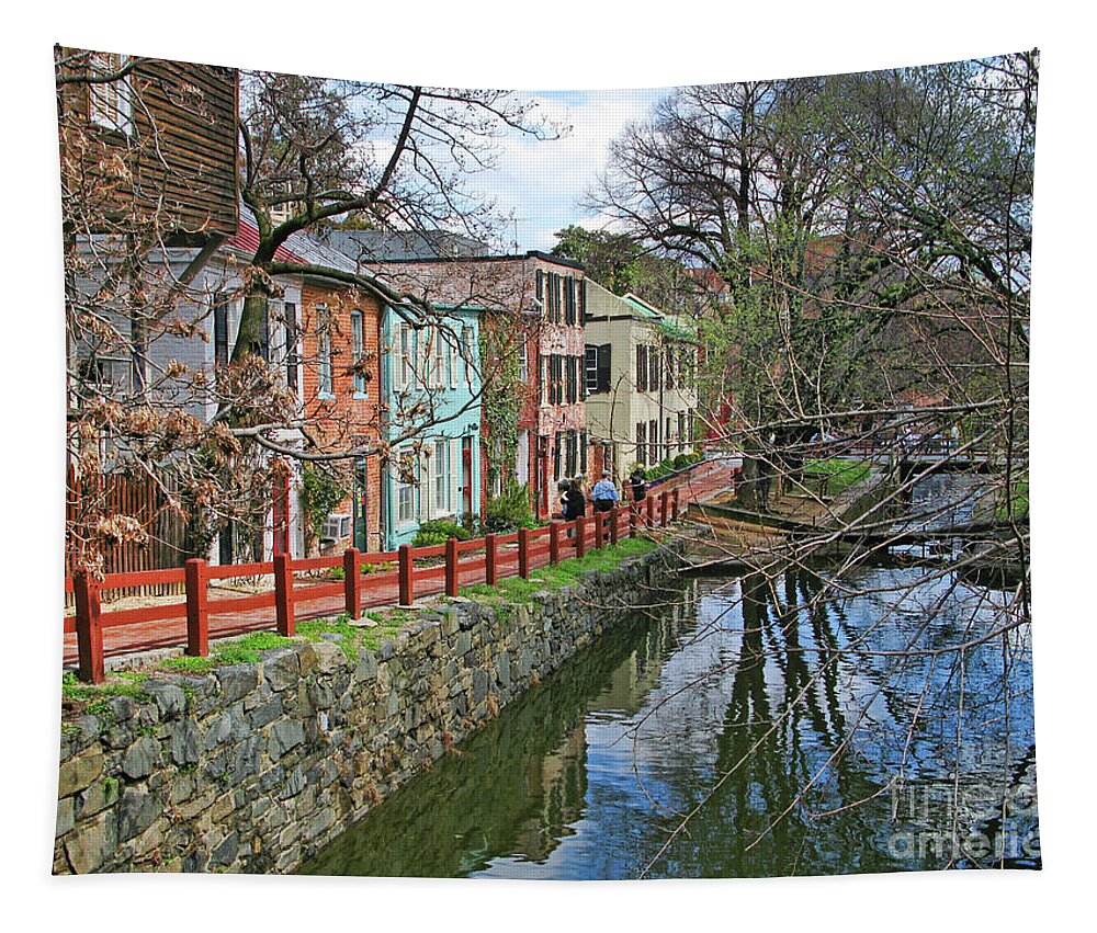 Georgetown Tapestry featuring the photograph Georgetown Chesapeake and Ohio CanalCanal 2517 by Jack Schultz