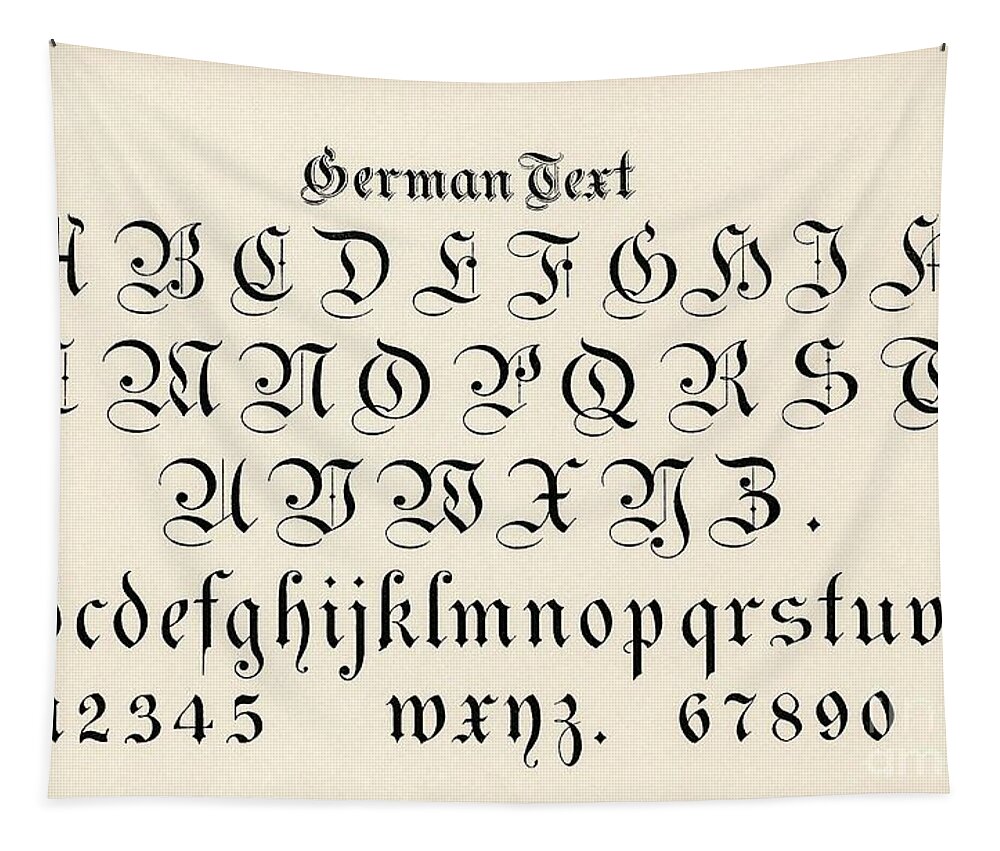 German style calligraphy fonts from Draughtsman's Alphabets by ...