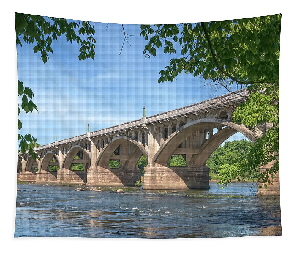 Bridge Tapestry featuring the photograph Gervais Street Bridge by John Kirkland