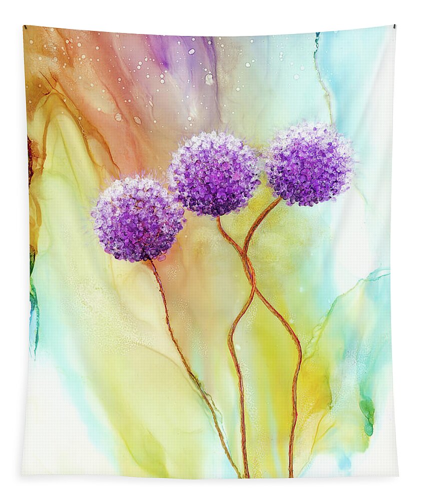 Flower Tapestry featuring the painting Get Closer by Kimberly Deene Langlois