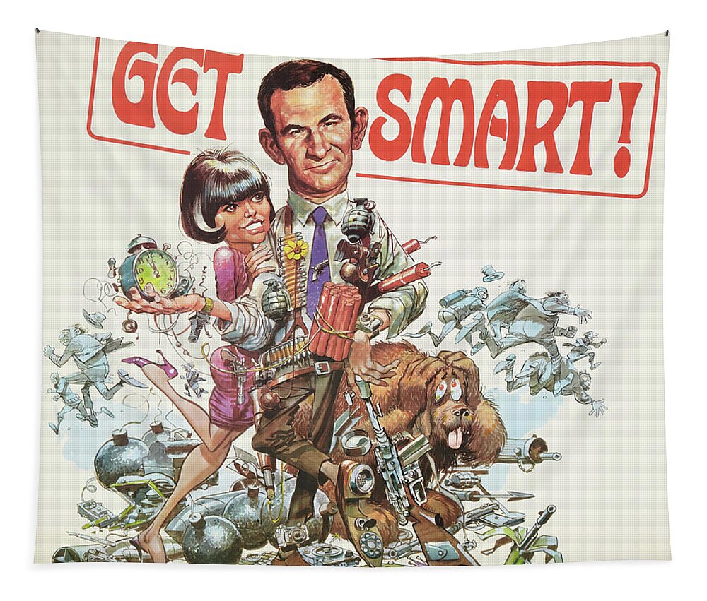Synopsis Tapestry featuring the mixed media ''Get Smart'', 1965 - art by Jack Davis by Movie World Posters