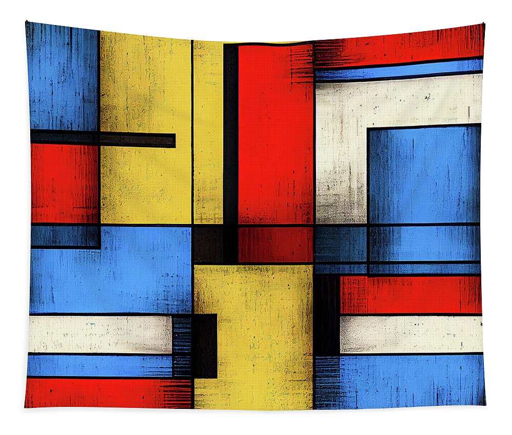 Colorful Tapestry featuring the digital art Getting Lost At The Intersection - Abstract by Mark E Tisdale