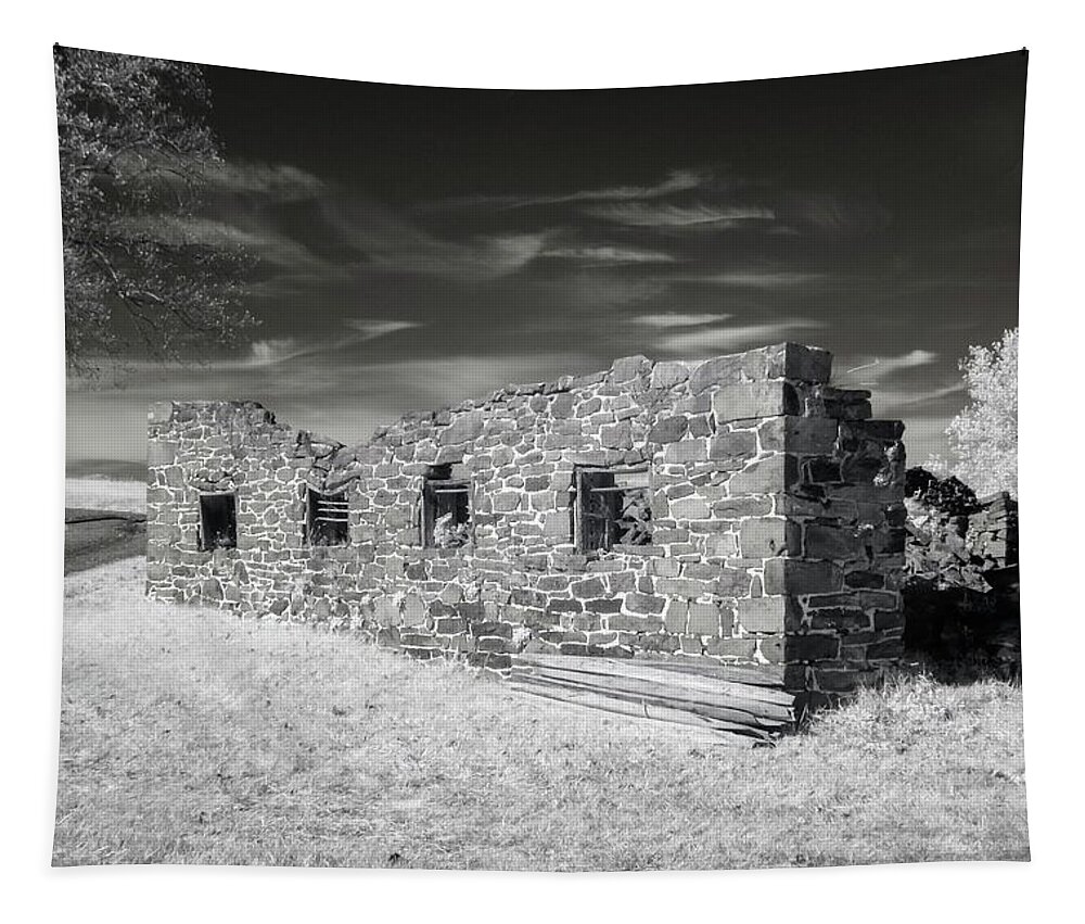 Architecture Tapestry featuring the photograph Gettysburg - Rose Farm Ruins by Liza Eckardt