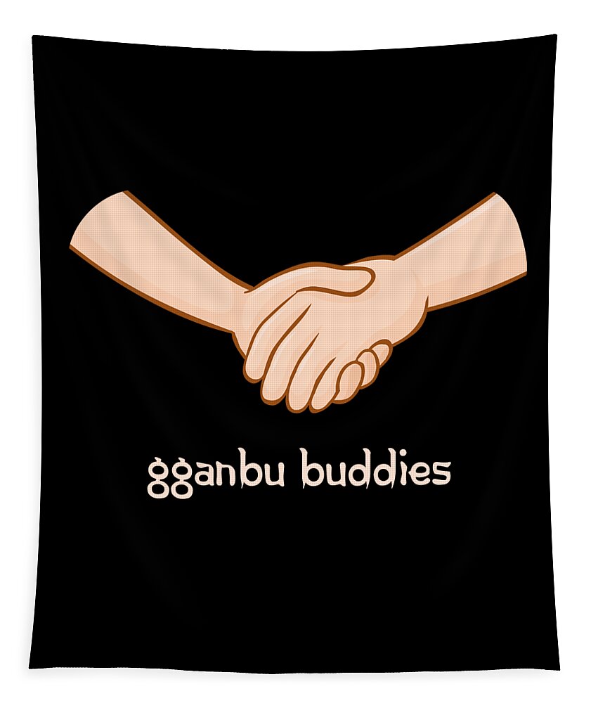 Gganbu Tapestry featuring the digital art Gganbu Buddies by Flippin Sweet Gear