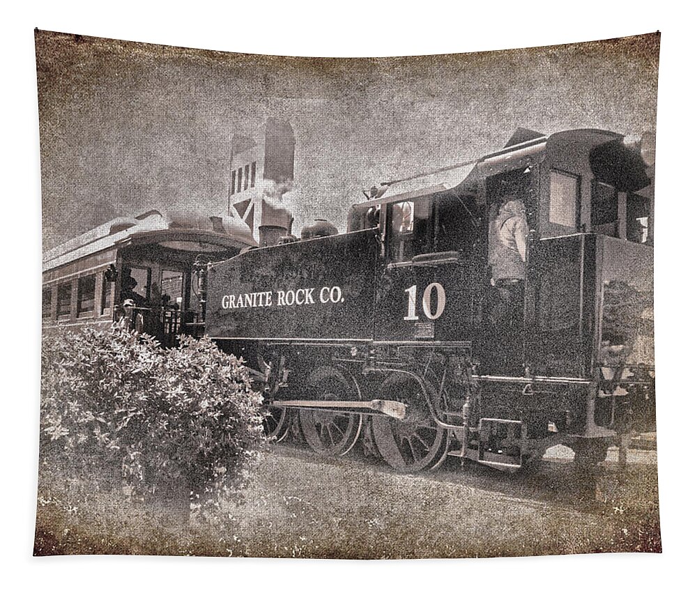 Train Tapestry featuring the photograph Ghost of No.10 by Sally Bauer
