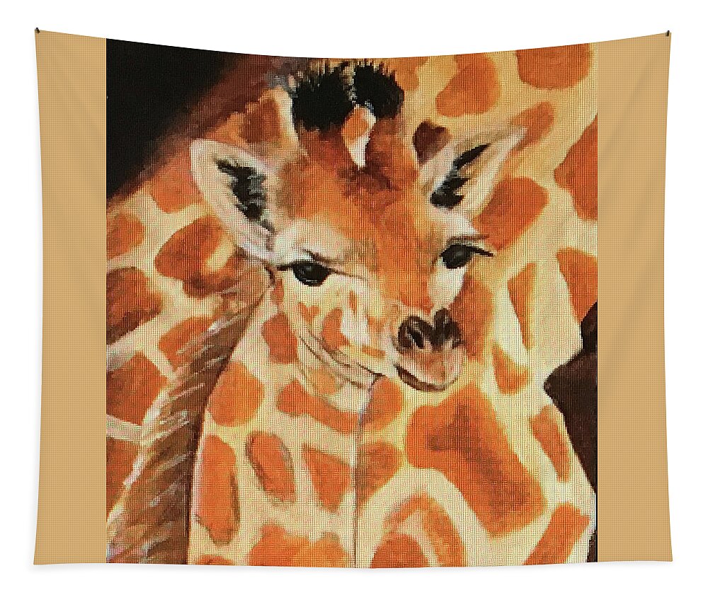 Art Tapestry featuring the painting Giraffe by Tammy Pool