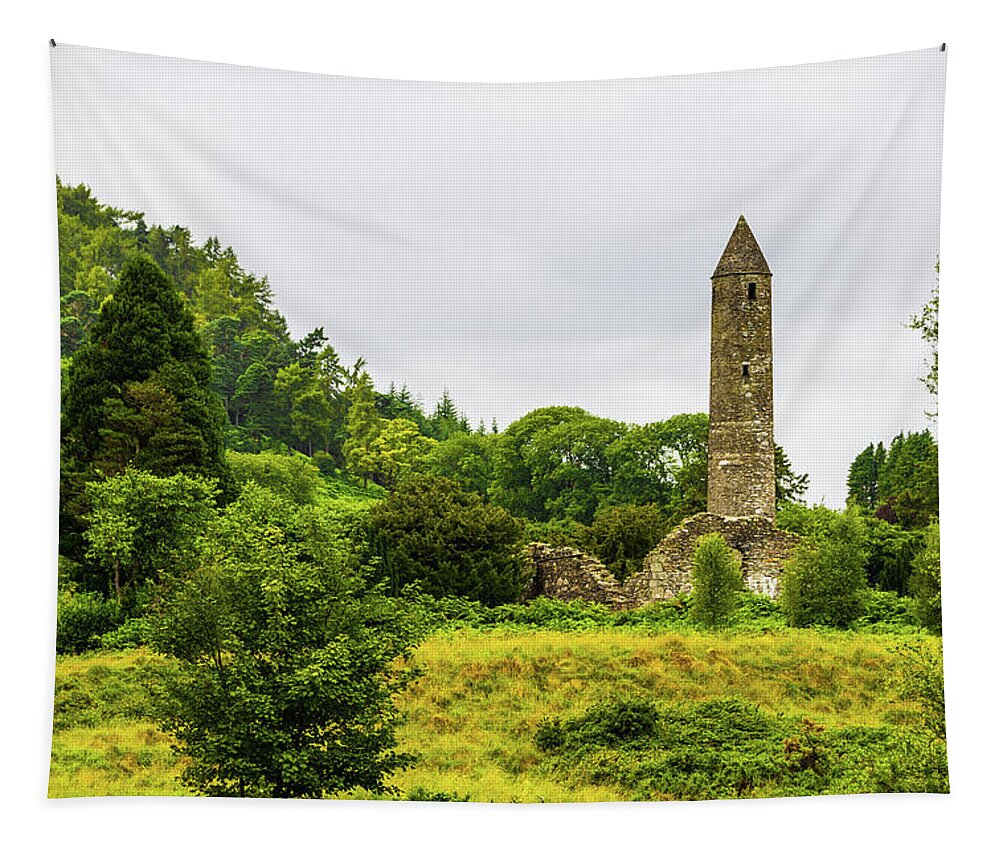 Glendalough Tapestry featuring the photograph Glendalough in County Wicklow by Fabiano Di Paolo