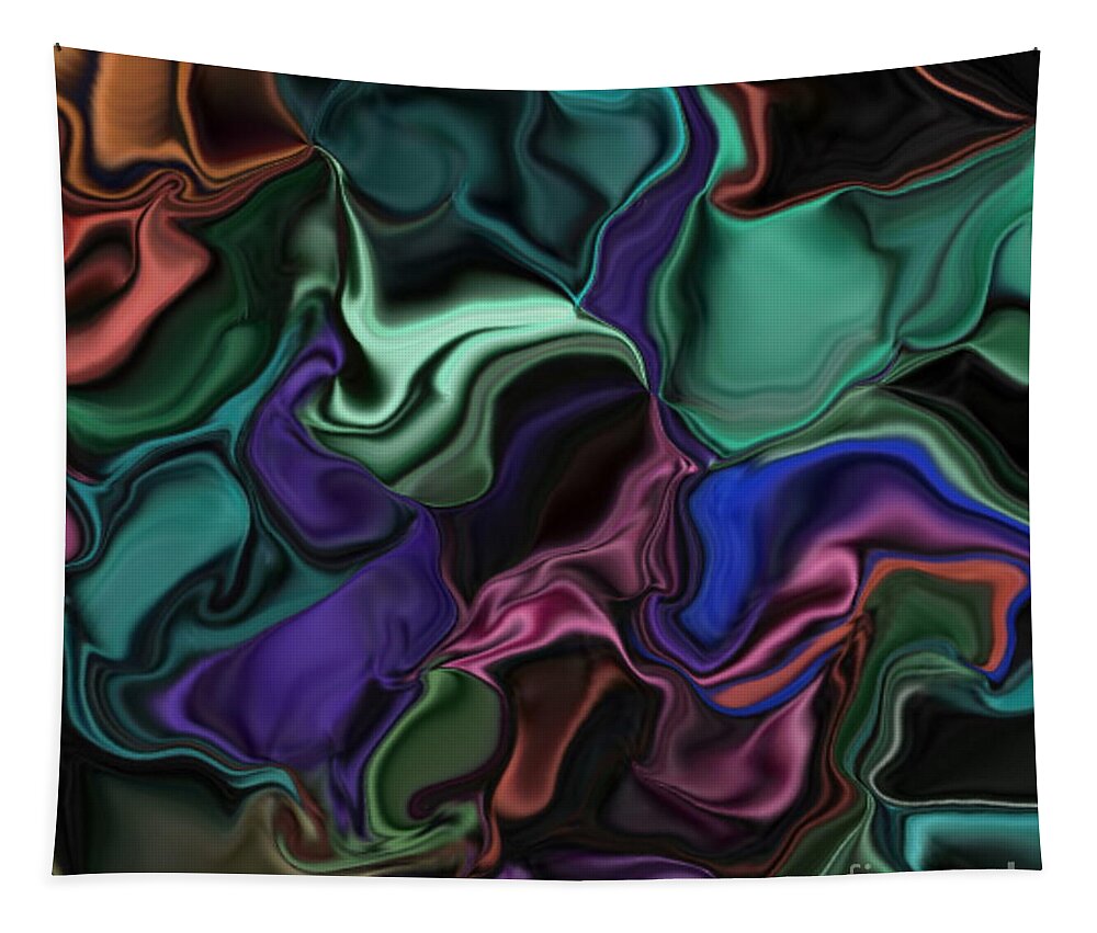 Purple Tapestry featuring the digital art Glorified Meltdown by Designs By L