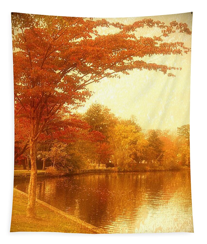 Autumn Tapestry featuring the photograph Glorious Autumn - Lake Carasaljo by Angie Tirado
