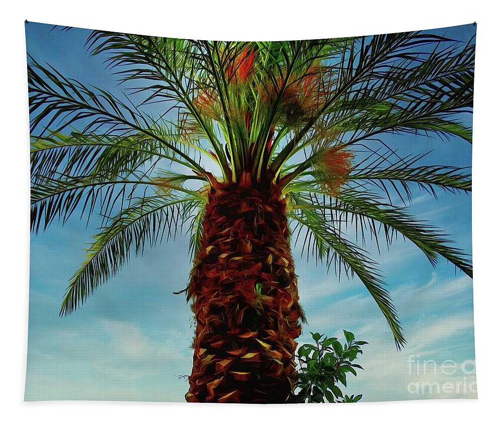 Israel Tapestry featuring the photograph Glorious Date Palm by Judi Bagwell