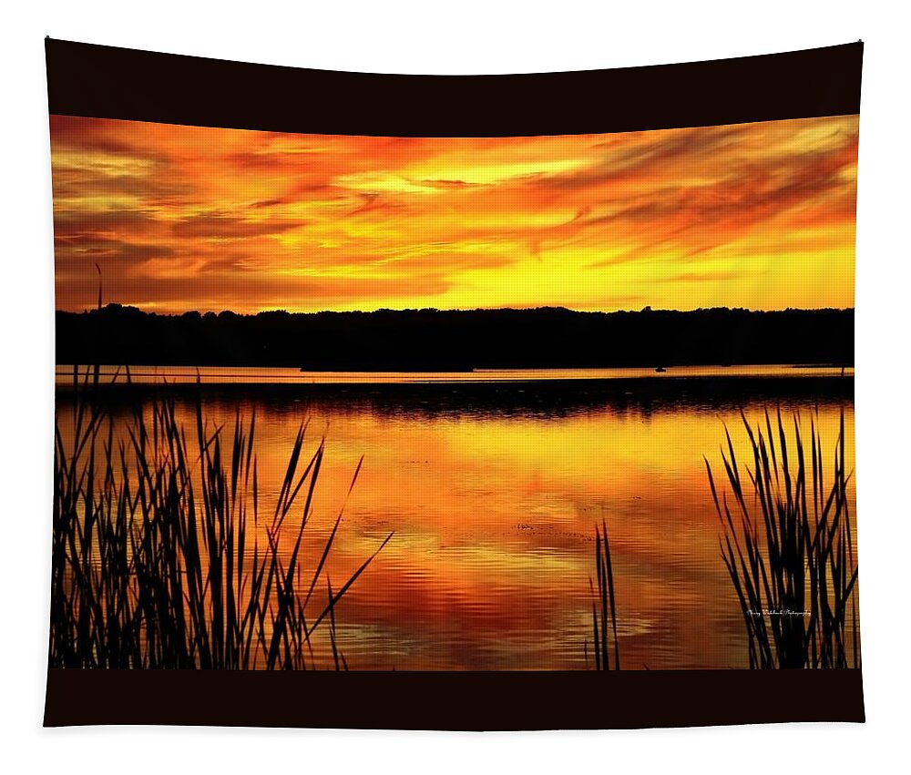 Sunset Tapestry featuring the photograph Glorious Sunset by Mary Walchuck