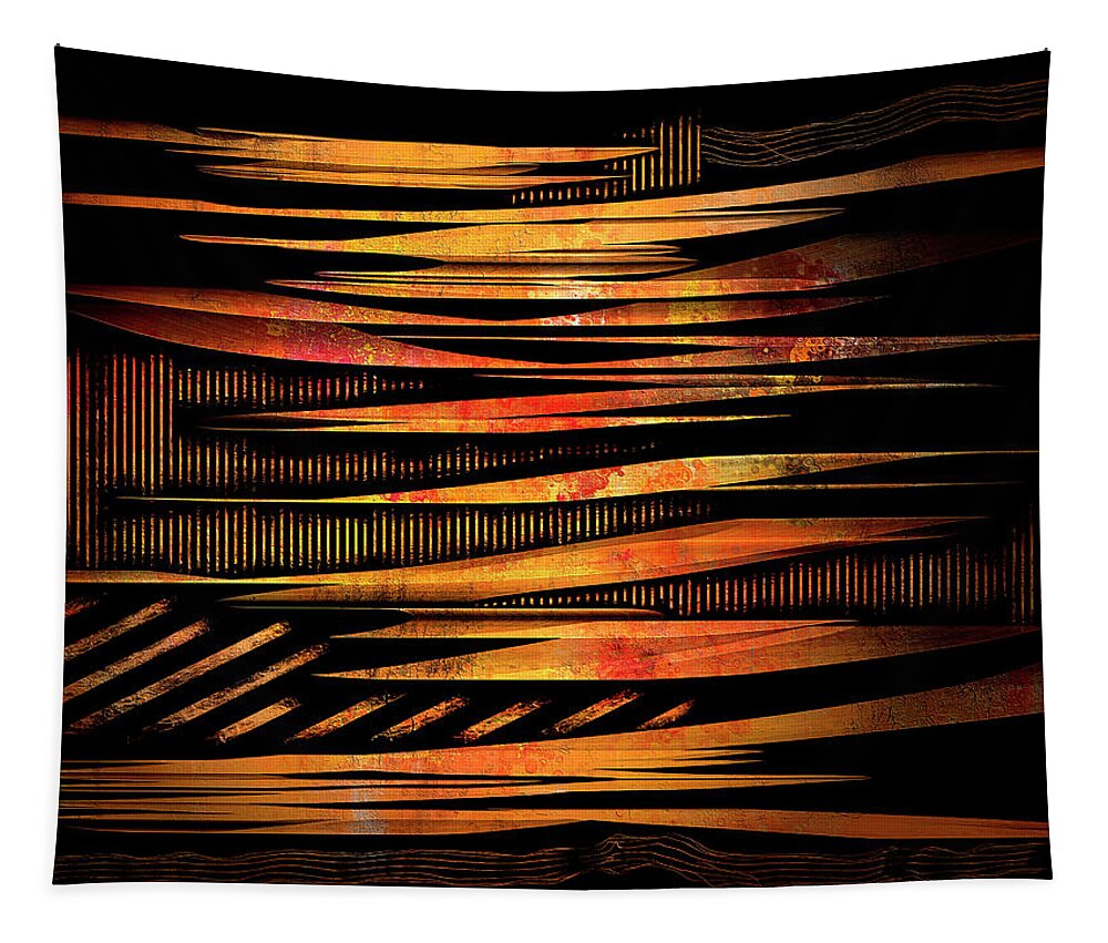 Contemporary Tapestry featuring the digital art Glow Stack by Marina Flournoy