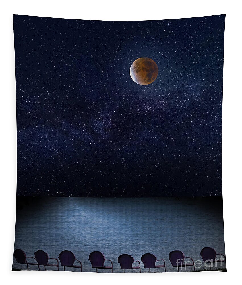Beaver Moon Tapestry featuring the photograph God's Home Theater by Sandra Rust