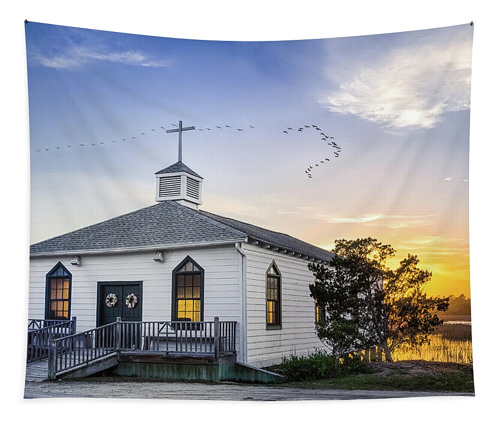 Pawley's Island Tapestry featuring the photograph God's Illumination by Jim Miller