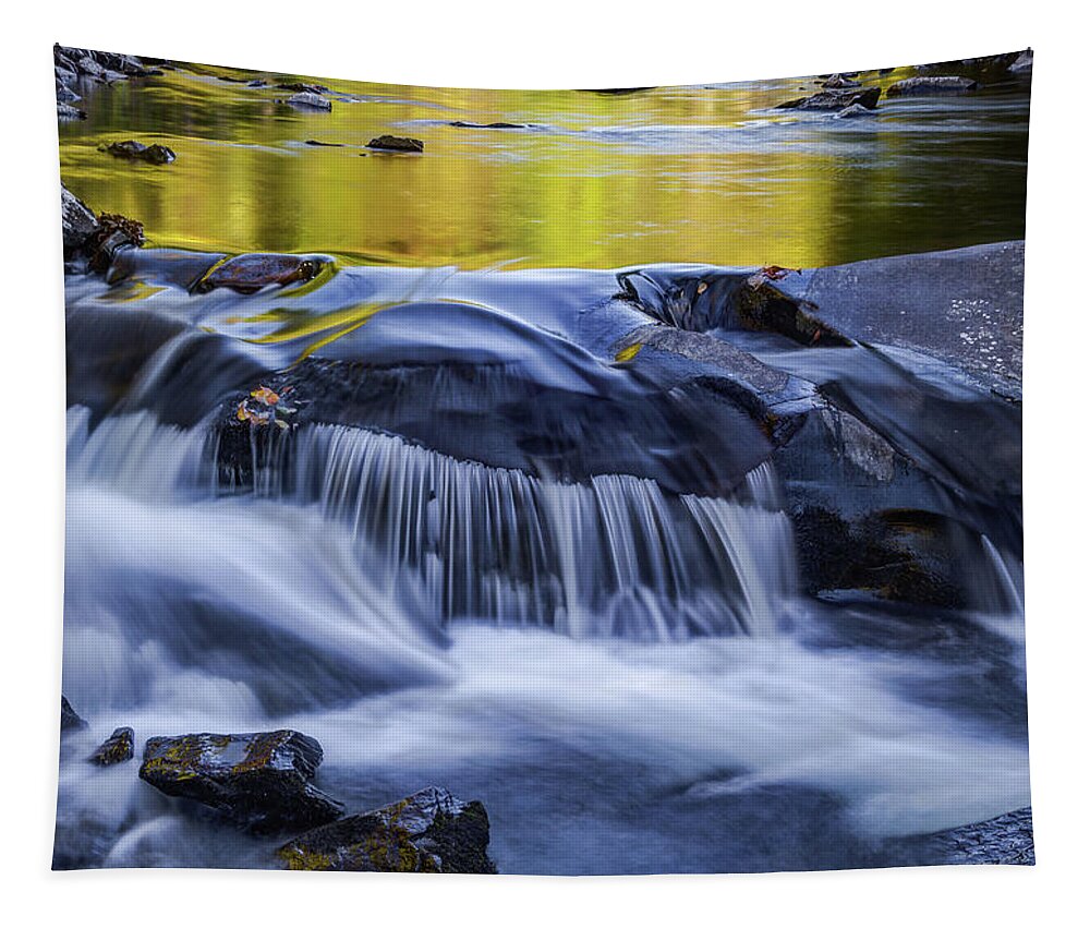  Tapestry featuring the photograph Golden Falls by Jim Miller