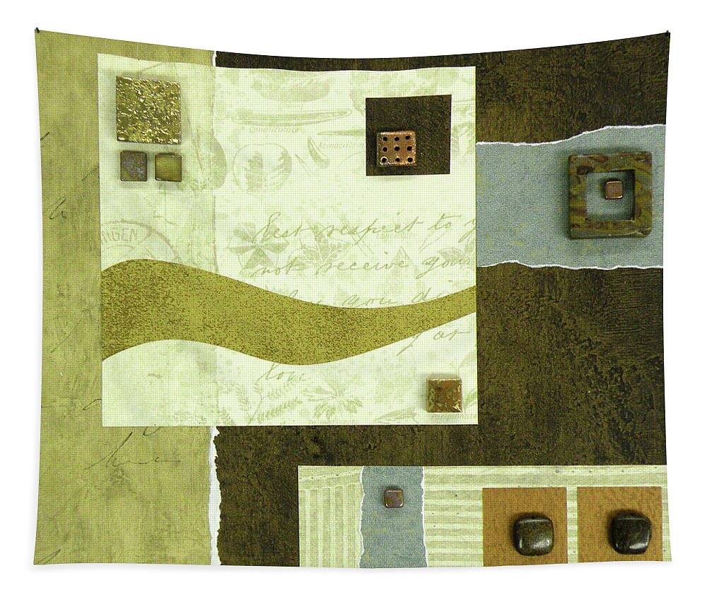 Mixed-media Tapestry featuring the mixed media Golden Moment by MaryJo Clark