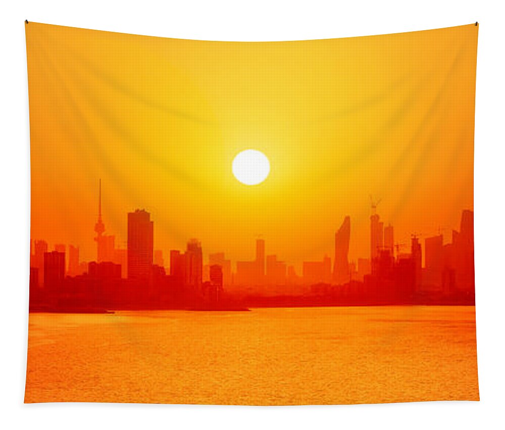 Kuwait Tapestry featuring the photograph Golden Shores Of Kuwait by Iryna Goodall