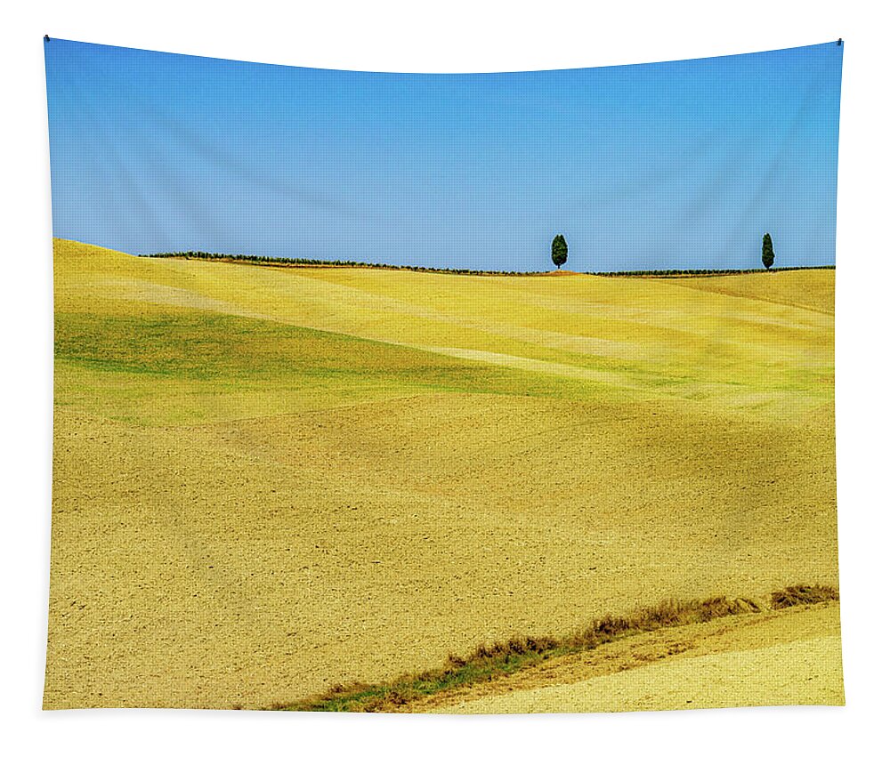 Tuscany Tapestry featuring the photograph Golden Tuscany by Marian Tagliarino