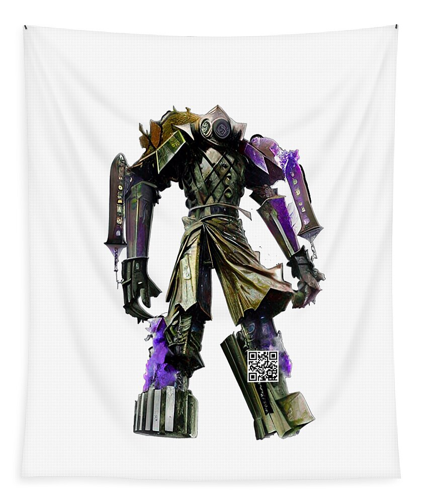 Action Figures Tapestry featuring the digital art Gonga by Rafael Salazar
