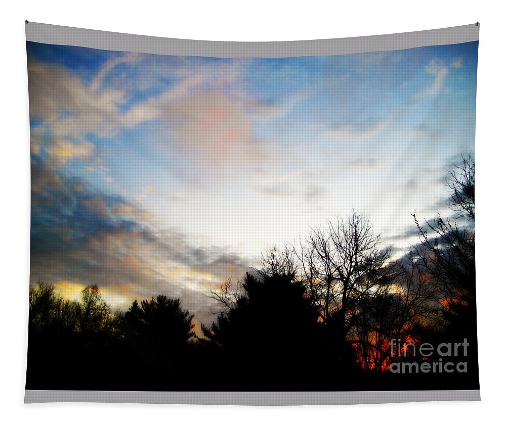 Landscape Photography Tapestry featuring the photograph Good Day Promise Sunrise - Painterly by Frank J Casella