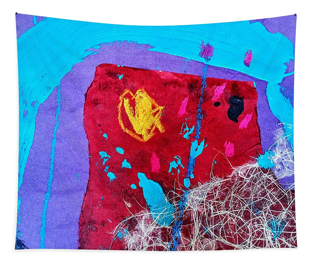 Collage Tapestry featuring the mixed media Good Day Sunshine by Janis Kirstein