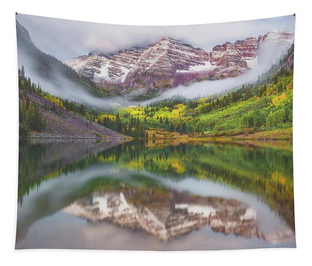 Maroon Bells Tapestry featuring the photograph Good Morning Maroon Bells by Darren White