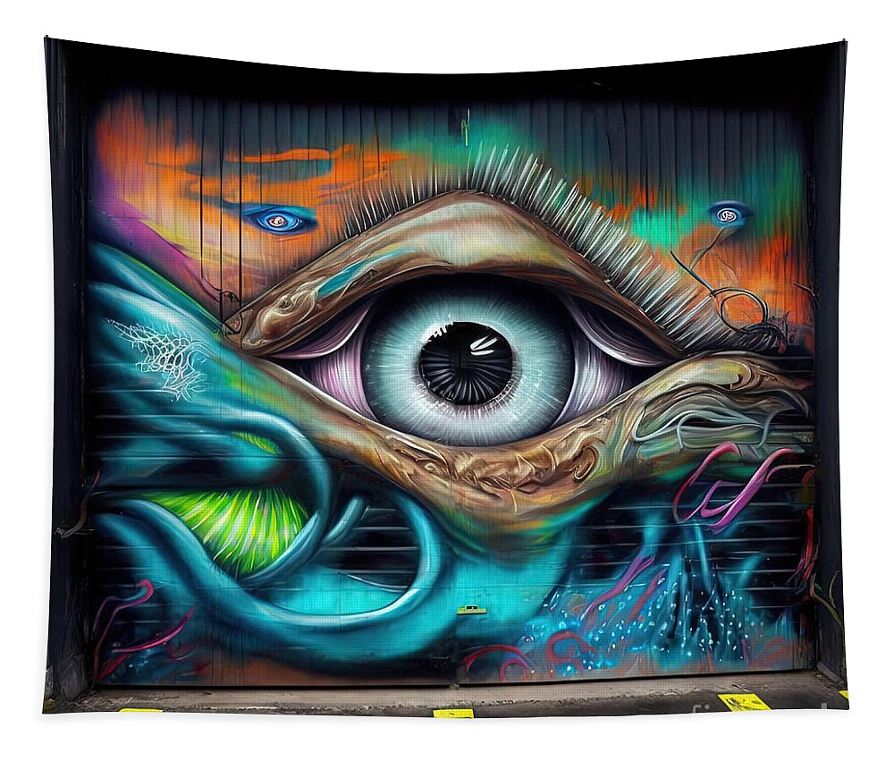 Graffiti Tapestry featuring the digital art Graffiti Design Series 1117-a by Carlos Diaz
