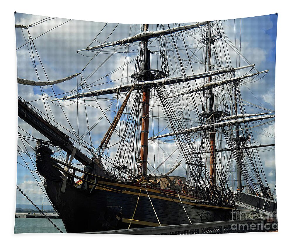 Ship Tapestry featuring the photograph Grand Old Sailing Ship by Roberta Byram