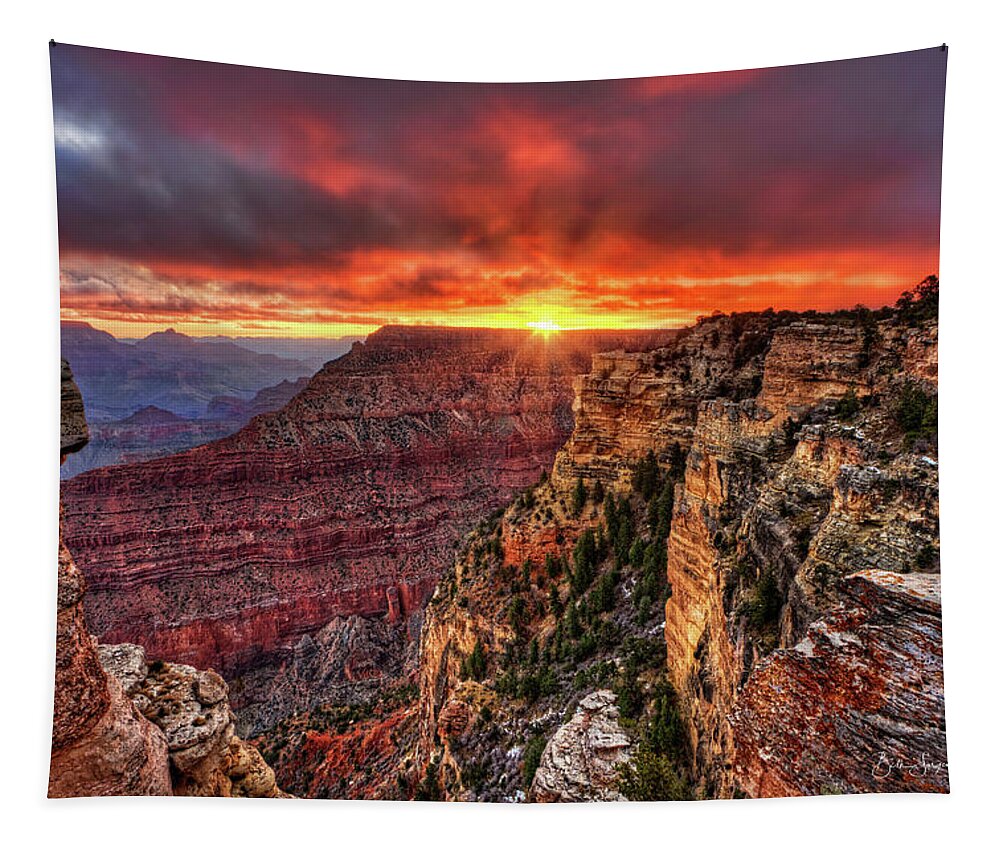 Grand Canyon Tapestry featuring the photograph Grand Sunrise by Beth Sargent