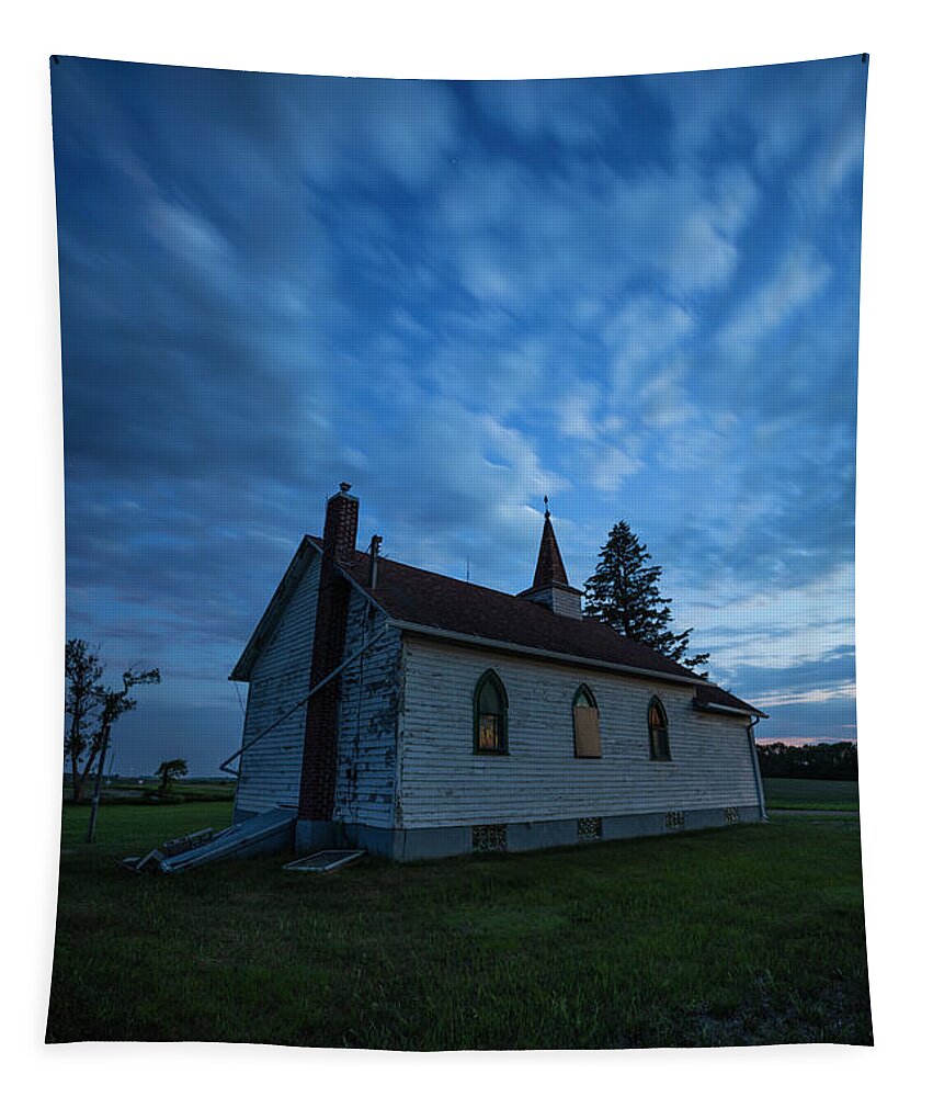 Long Exposure Tapestry featuring the photograph Graveyard Light by Aaron J Groen