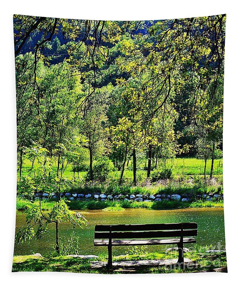 Green Tapestry featuring the photograph Green Heaven by Ramona Matei