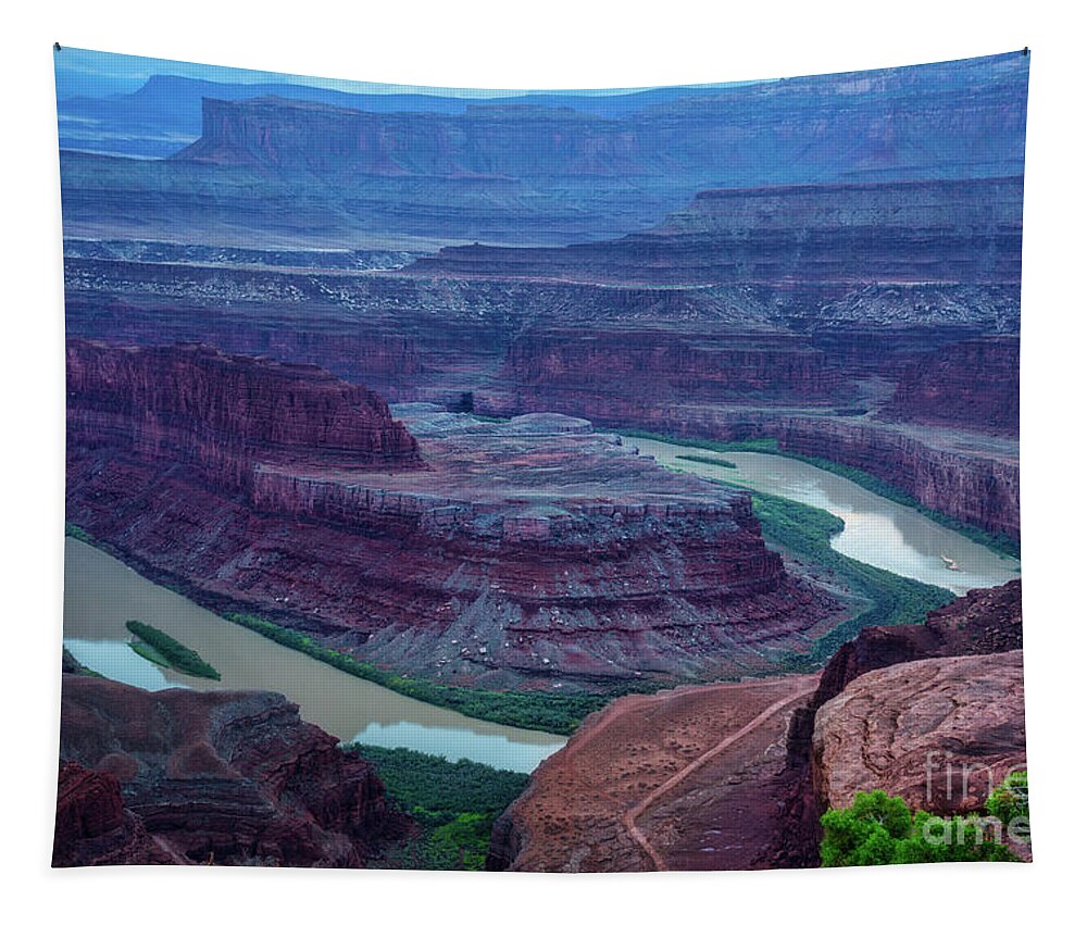 Dead Horse State Park Tapestry featuring the photograph Green River by Izet Kapetanovic