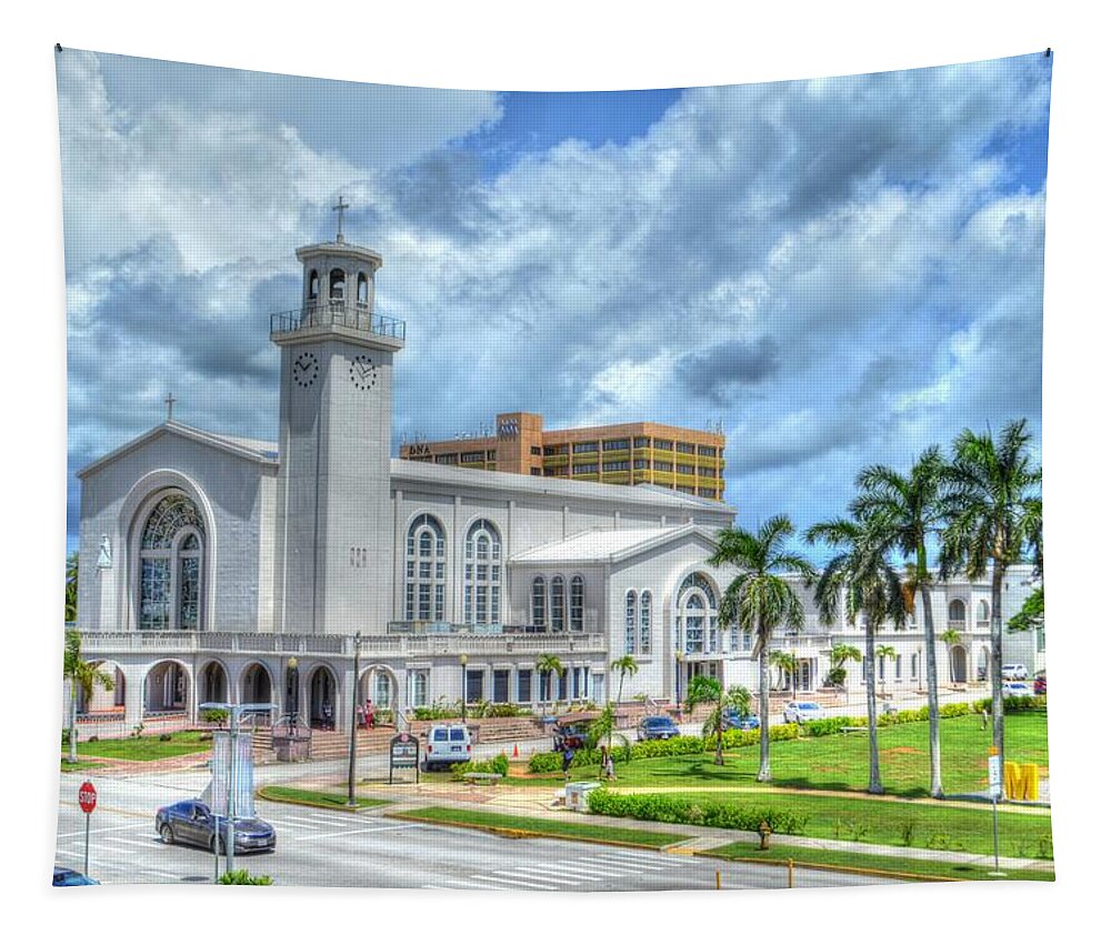 Guam Tapestry featuring the photograph Guam Church by Bill Hamilton