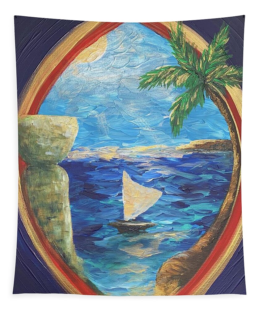 Guam Seal Tapestry featuring the painting Guam Seal by Michelle Pier