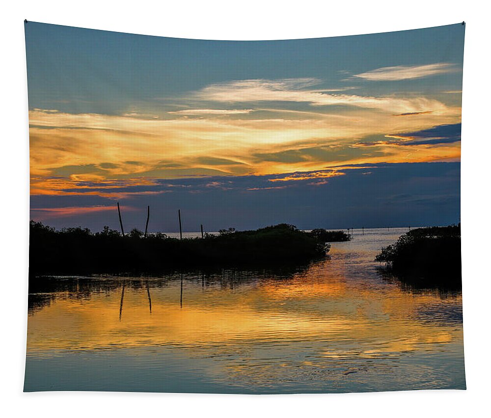 Water Tapestry featuring the photograph Gulf of Mexico Sunset by Rick Redman
